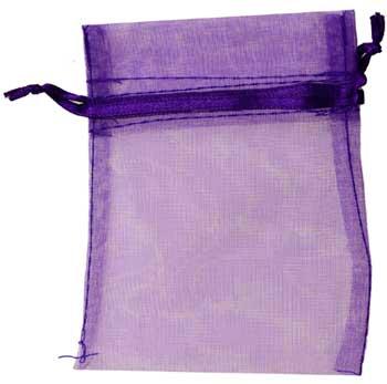 2 3-4" X 3" Purple Organza