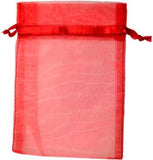 2 3-4" X 3" Red Organza