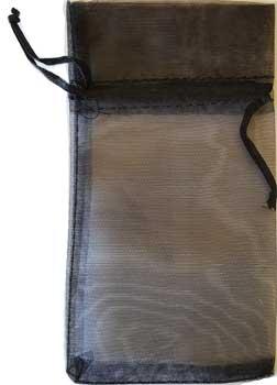 3" X 4" Black Organza Pouch