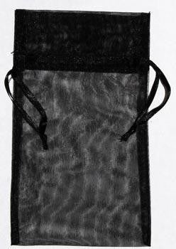 4" X 5" Black Organza
