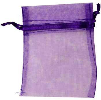 4" X 5" Purple Organza