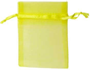 4" X 5" Yellow Organza