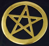 Brass Cut-out Pentagram 4"