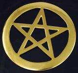 Brass Cut-out Pentagram 4"