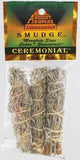 Ceremonial Smudge  3-pk 4"