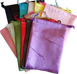 12 Pk 6" X 8" Satin Pouches Mixed Colors