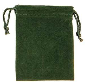 Bag Velveteen: 3 X 4 Green