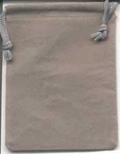 Bag Velveteen 3 X 4 Grey