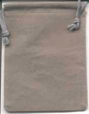Bag Velveteen 3 X 4 Grey