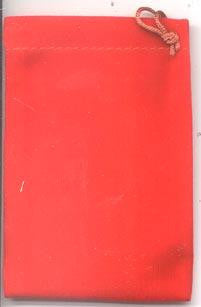 Bag Velveteen 3 X 4 Red