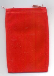 Bag Velveteen 4 X 5 1-2 Red