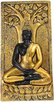 Buddha Bodhi Tree Wall Plaque 9"