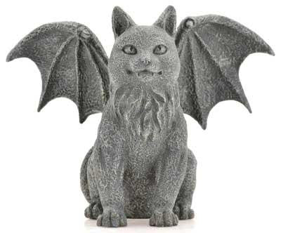 Winged Cat Gargoyle 6 1-2"
