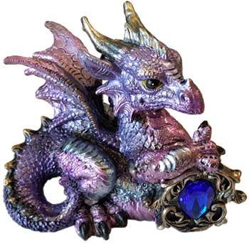 Pink-purple Dragon W- Stone 4"