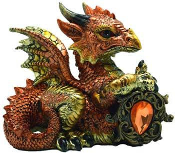 Orange Dragon W- Stone 4"