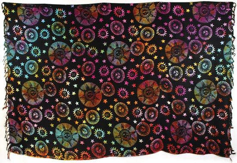 Sun And Stars Tie Dye 44"x72"
