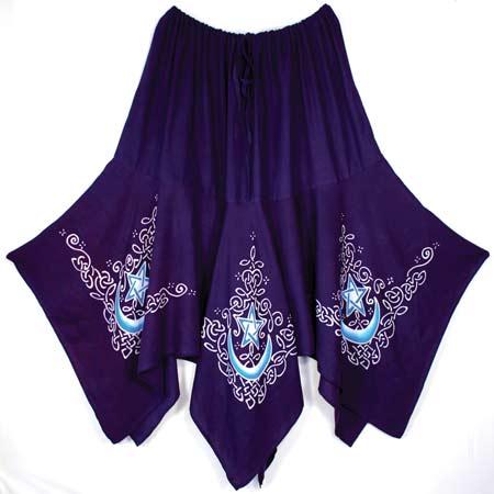 Celtic Moon Long Skirt Purple