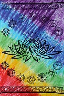 58" X 82" Chakra Lotus Tapestry