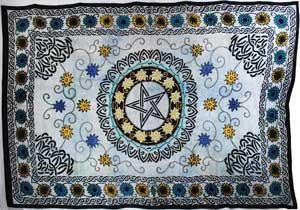 Flower Pentagram Tapestry 72" X 108"