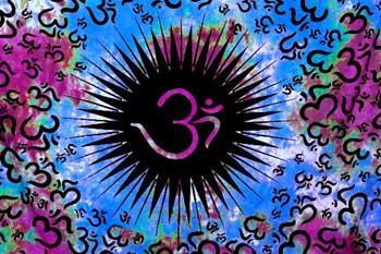 54" X 86" Om Multi Color Tapestry