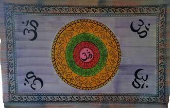 54" X 86" Om Tie Dye Tapestry