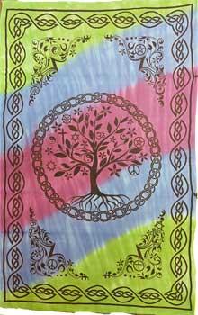72" X 108" Tree Coexist Tapestry