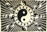 White And Black Yin Yang (72" X 108")